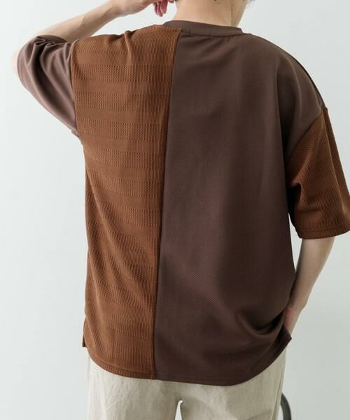 URBAN RESEARCH ITEMS / アーバンリサーチ アイテムズ Tシャツ | クルーネックジャカード切替トップス | 詳細5