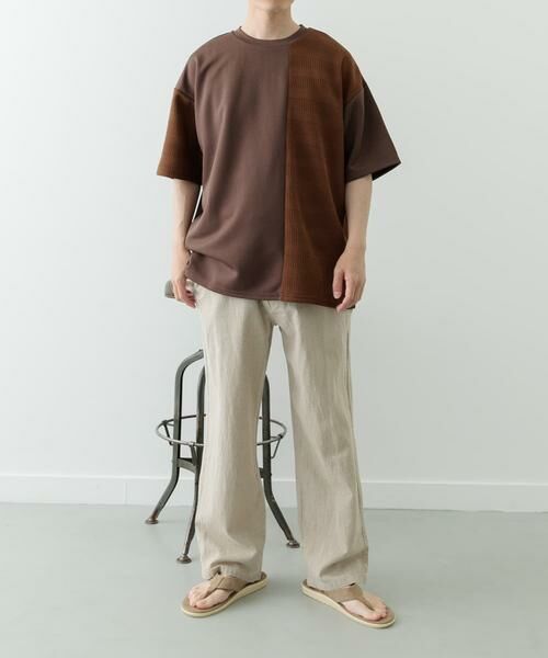 URBAN RESEARCH ITEMS / アーバンリサーチ アイテムズ Tシャツ | クルーネックジャカード切替トップス | 詳細6