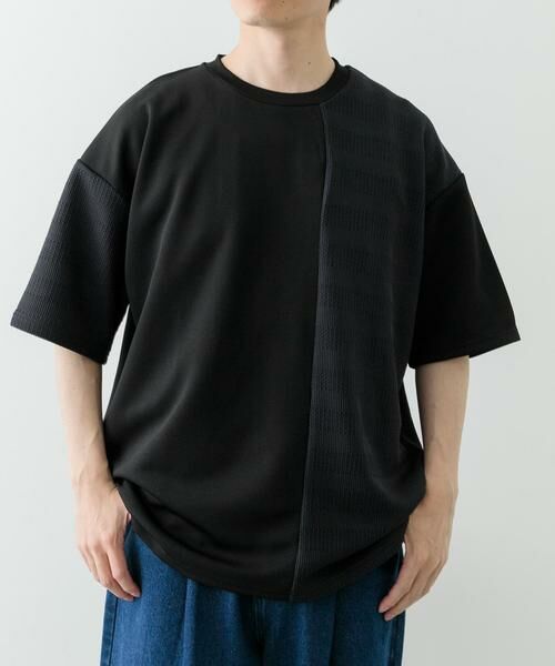 URBAN RESEARCH ITEMS / アーバンリサーチ アイテムズ Tシャツ | クルーネックジャカード切替トップス | 詳細9