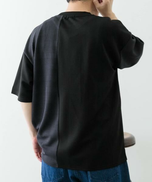 URBAN RESEARCH ITEMS / アーバンリサーチ アイテムズ Tシャツ | クルーネックジャカード切替トップス | 詳細13