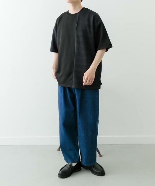 URBAN RESEARCH ITEMS / アーバンリサーチ アイテムズ Tシャツ | クルーネックジャカード切替トップス | 詳細14