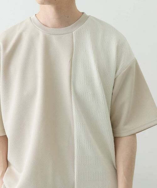 URBAN RESEARCH ITEMS / アーバンリサーチ アイテムズ Tシャツ | クルーネックジャカード切替トップス | 詳細19