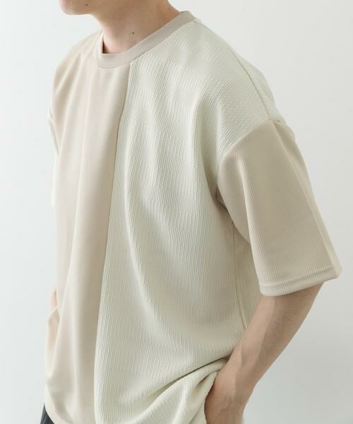 URBAN RESEARCH ITEMS / アーバンリサーチ アイテムズ Tシャツ | クルーネックジャカード切替トップス | 詳細21