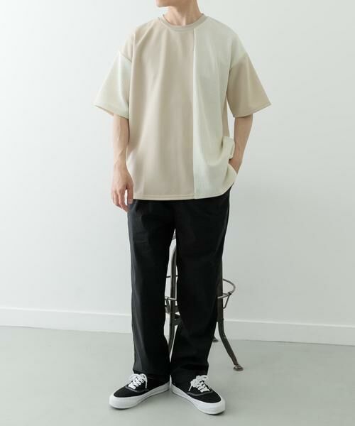 URBAN RESEARCH ITEMS / アーバンリサーチ アイテムズ Tシャツ | クルーネックジャカード切替トップス | 詳細24