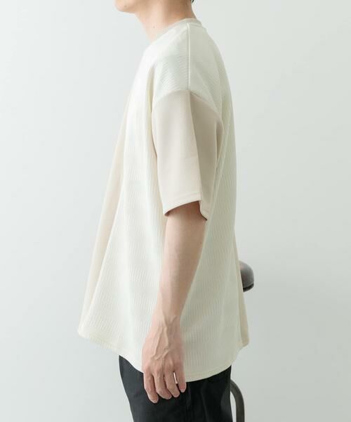 URBAN RESEARCH ITEMS / アーバンリサーチ アイテムズ Tシャツ | クルーネックジャカード切替トップス | 詳細26