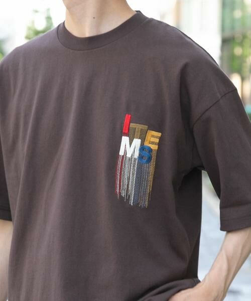 URBAN RESEARCH ITEMS / アーバンリサーチ アイテムズ Tシャツ | フリンジ刺繍T-shirts Logo | 詳細1