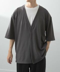 URBAN RESEARCH ITEMS / アーバンリサーチ アイテムズ カーディガン・ボレロ | ジャガード5分袖カーディガン+ポンチTシャツセット