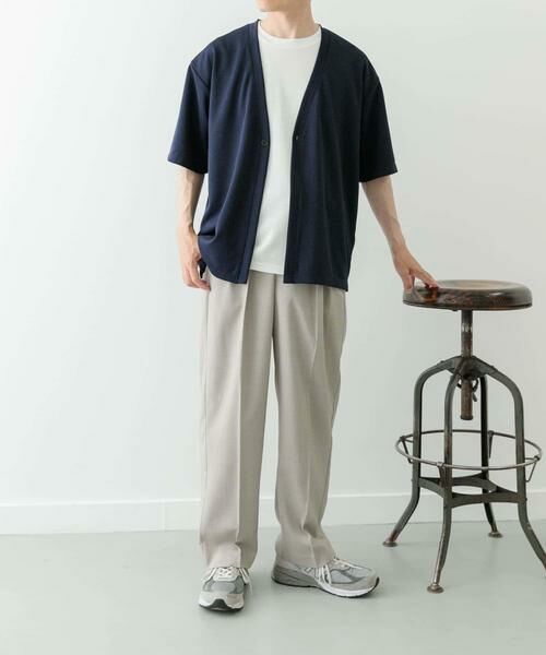 URBAN RESEARCH ITEMS / アーバンリサーチ アイテムズ カーディガン・ボレロ | ジャガード5分袖カーディガン+ポンチTシャツセット | 詳細11