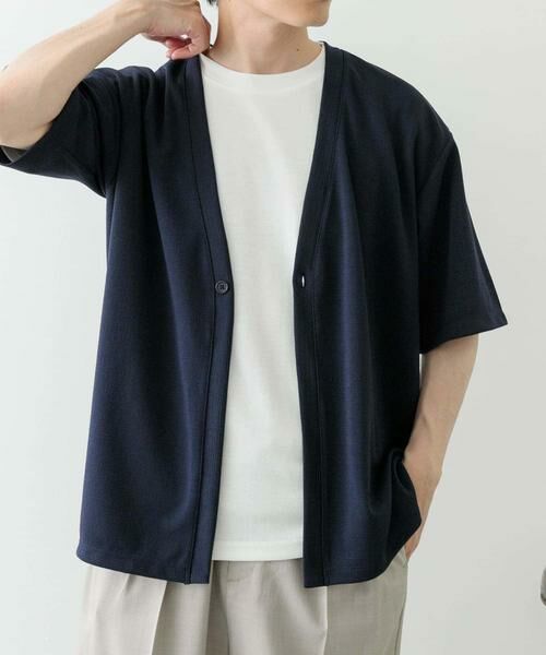 URBAN RESEARCH ITEMS / アーバンリサーチ アイテムズ カーディガン・ボレロ | ジャガード5分袖カーディガン+ポンチTシャツセット | 詳細6