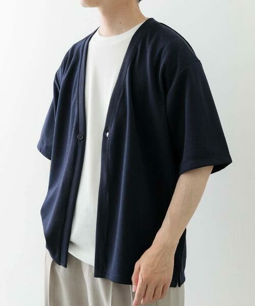 URBAN RESEARCH ITEMS / アーバンリサーチ アイテムズ カーディガン・ボレロ | ジャガード5分袖カーディガン+ポンチTシャツセット | 詳細8