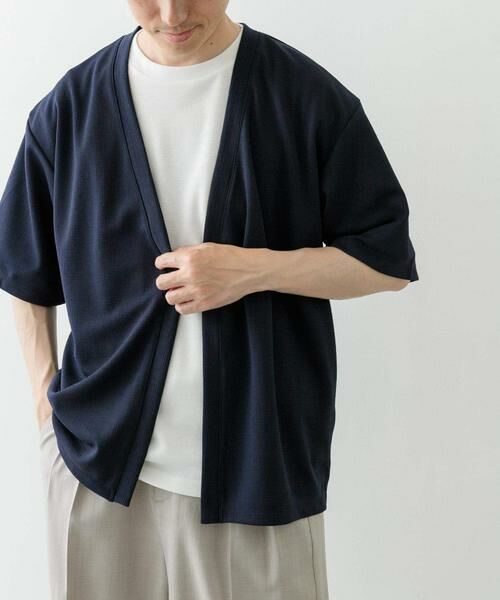 URBAN RESEARCH ITEMS / アーバンリサーチ アイテムズ カーディガン・ボレロ | ジャガード5分袖カーディガン+ポンチTシャツセット | 詳細9