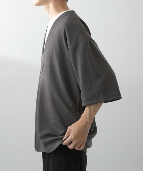 URBAN RESEARCH ITEMS / アーバンリサーチ アイテムズ カーディガン・ボレロ | ジャガード5分袖カーディガン+ポンチTシャツセット | 詳細16