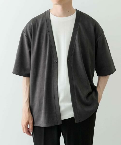 URBAN RESEARCH ITEMS / アーバンリサーチ アイテムズ カーディガン・ボレロ | ジャガード5分袖カーディガン+ポンチTシャツセット | 詳細22