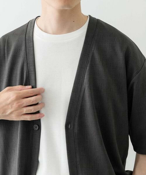 URBAN RESEARCH ITEMS / アーバンリサーチ アイテムズ カーディガン・ボレロ | ジャガード5分袖カーディガン+ポンチTシャツセット | 詳細23