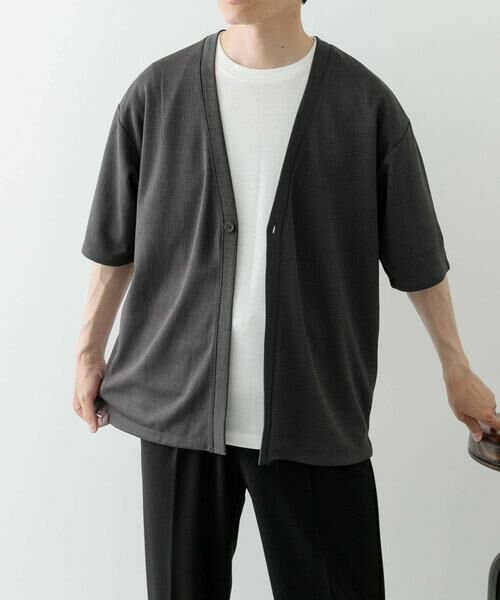 URBAN RESEARCH ITEMS / アーバンリサーチ アイテムズ カーディガン・ボレロ | ジャガード5分袖カーディガン+ポンチTシャツセット | 詳細24