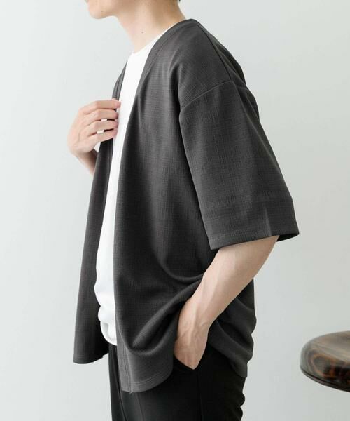 URBAN RESEARCH ITEMS / アーバンリサーチ アイテムズ カーディガン・ボレロ | ジャガード5分袖カーディガン+ポンチTシャツセット | 詳細25