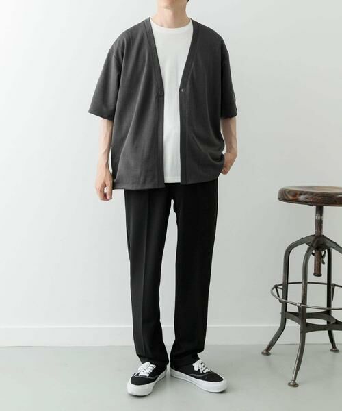 URBAN RESEARCH ITEMS / アーバンリサーチ アイテムズ カーディガン・ボレロ | ジャガード5分袖カーディガン+ポンチTシャツセット | 詳細27