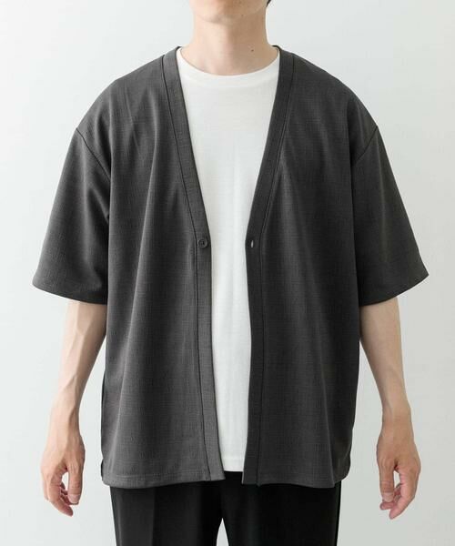 URBAN RESEARCH ITEMS / アーバンリサーチ アイテムズ カーディガン・ボレロ | ジャガード5分袖カーディガン+ポンチTシャツセット | 詳細28