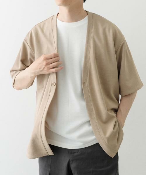 URBAN RESEARCH ITEMS/アーバンリサーチ アイテムズ ジャガード5分袖カーディガン+ポンチTシャツセット ベージュ XL URBAN RESEARCH ITEMS/アーバンリサーチ アイテムズ ジャガード5分袖カーディガン+ポンチTシャツセット ベージュ XL