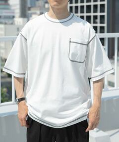 URBAN RESEARCH ITEMS / アーバンリサーチ アイテムズ Tシャツ | 配色ステッチクルーネックTシャツ