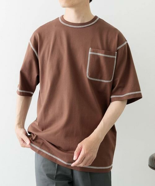 URBAN RESEARCH ITEMS / アーバンリサーチ アイテムズ Tシャツ | 配色ステッチクルーネックTシャツ | 詳細1