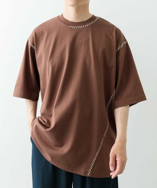 URBAN RESEARCH ITEMS / アーバンリサーチ アイテムズ Tシャツ | ブランケットステッチクルーネックTシャツ | 詳細1