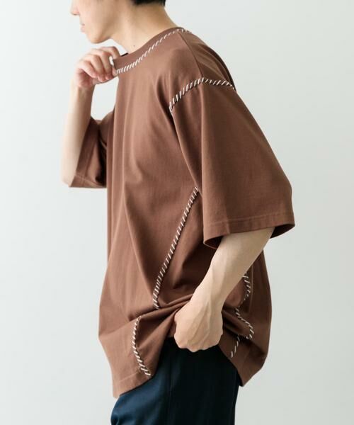 URBAN RESEARCH ITEMS / アーバンリサーチ アイテムズ Tシャツ | ブランケットステッチクルーネックTシャツ | 詳細4