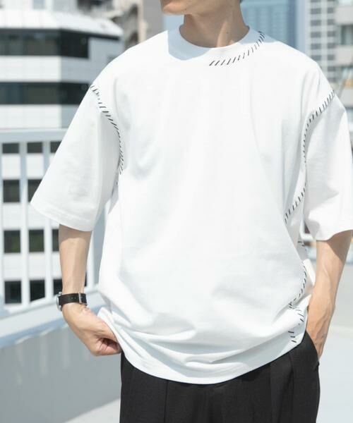 URBAN RESEARCH ITEMS / アーバンリサーチ アイテムズ Tシャツ | ブランケットステッチクルーネックTシャツ | 詳細11