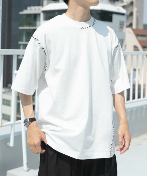 URBAN RESEARCH ITEMS / アーバンリサーチ アイテムズ Tシャツ | ブランケットステッチクルーネックTシャツ | 詳細12