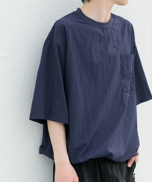 URBAN RESEARCH ITEMS / アーバンリサーチ アイテムズ Tシャツ | 『撥水/イージーケア/接触冷感/UVカット』タスランナイロンクルーネックドロストTシャツ | 詳細1