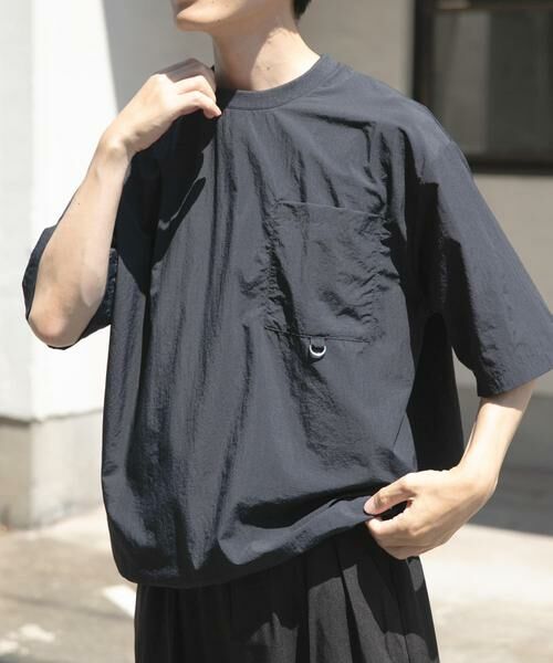 URBAN RESEARCH ITEMS / アーバンリサーチ アイテムズ Tシャツ | 『撥水/イージーケア/接触冷感/UVカット』タスランナイロンクルーネックドロストTシャツ | 詳細21