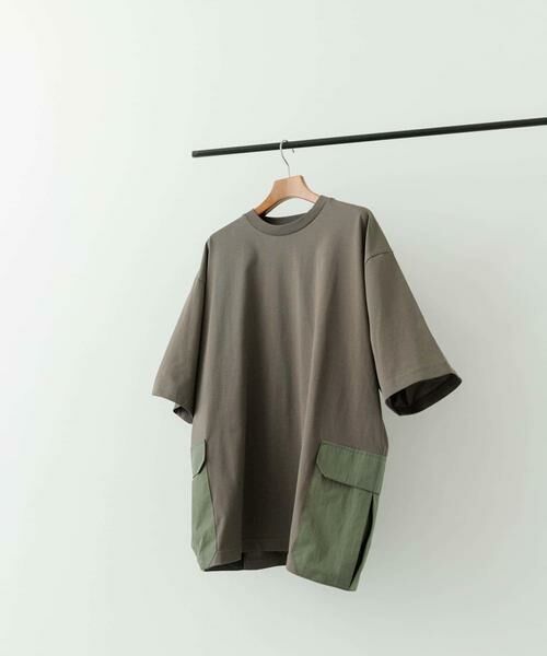 URBAN RESEARCH ITEMS / アーバンリサーチ アイテムズ Tシャツ | サイドポケットキリカエクルーネックTシャツ | 詳細12