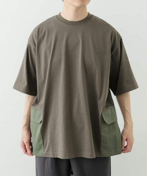 URBAN RESEARCH ITEMS / アーバンリサーチ アイテムズ Tシャツ | サイドポケットキリカエクルーネックTシャツ | 詳細5