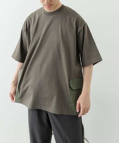 URBAN RESEARCH ITEMS / アーバンリサーチ アイテムズ Tシャツ | サイドポケットキリカエクルーネックTシャツ | 詳細8
