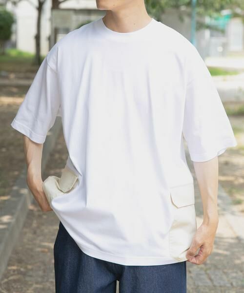 URBAN RESEARCH ITEMS / アーバンリサーチ アイテムズ Tシャツ | サイドポケットキリカエクルーネックTシャツ | 詳細15