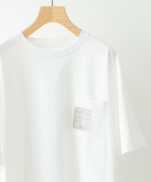 URBAN RESEARCH ITEMS/アーバンリサーチ アイテムズ Fine Cotton クルーネックポケットTシャツ ホワイト L URBAN RESEARCH ITEMS/アーバンリサーチ アイテムズ Fine Cotton クルーネックポケットTシャツ ホワイト L