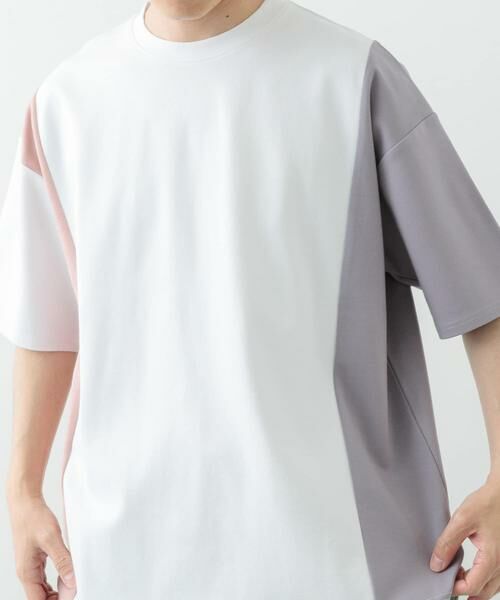 URBAN RESEARCH ITEMS / アーバンリサーチ アイテムズ Tシャツ | フェイクスエードドッキング半袖Tops | 詳細1