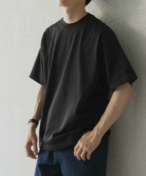 URBAN RESEARCH ITEMS/アーバンリサーチ アイテムズ 『接触冷感/UVカット』シルケットクルーネックTシャツ ブラック S URBAN RESEARCH ITEMS/アーバンリサーチ アイテムズ 『接触冷感/UVカット』シルケットクルーネックTシャツ ブラック S