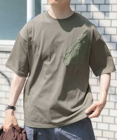 URBAN RESEARCH ITEMS / アーバンリサーチ アイテムズ Tシャツ | ジップポケットキリカエクルーネックTシャツ