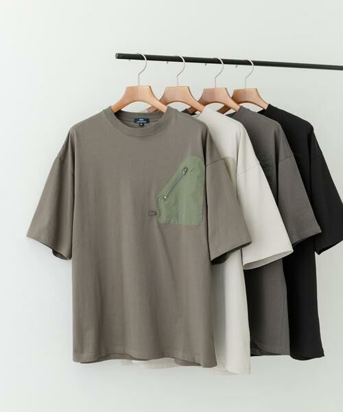 URBAN RESEARCH ITEMS / アーバンリサーチ アイテムズ Tシャツ | ジップポケットキリカエクルーネックTシャツ | 詳細11