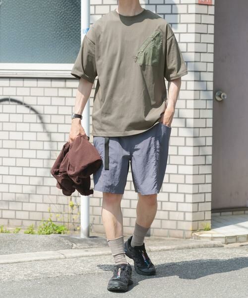 URBAN RESEARCH ITEMS / アーバンリサーチ アイテムズ Tシャツ | ジップポケットキリカエクルーネックTシャツ | 詳細4