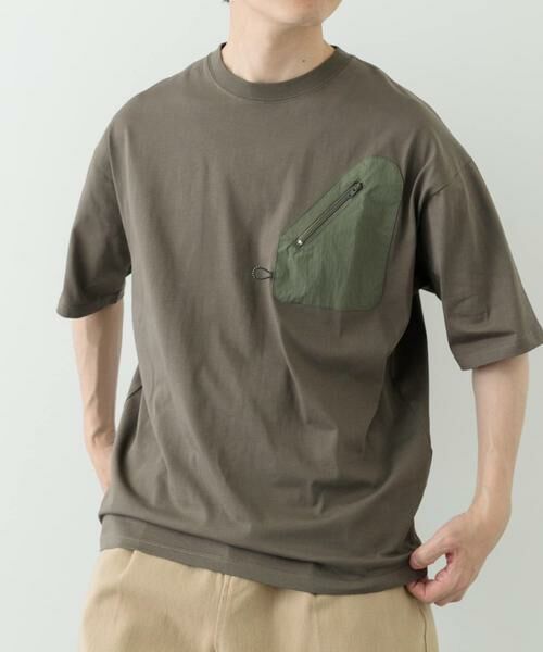 URBAN RESEARCH ITEMS / アーバンリサーチ アイテムズ Tシャツ | ジップポケットキリカエクルーネックTシャツ | 詳細5