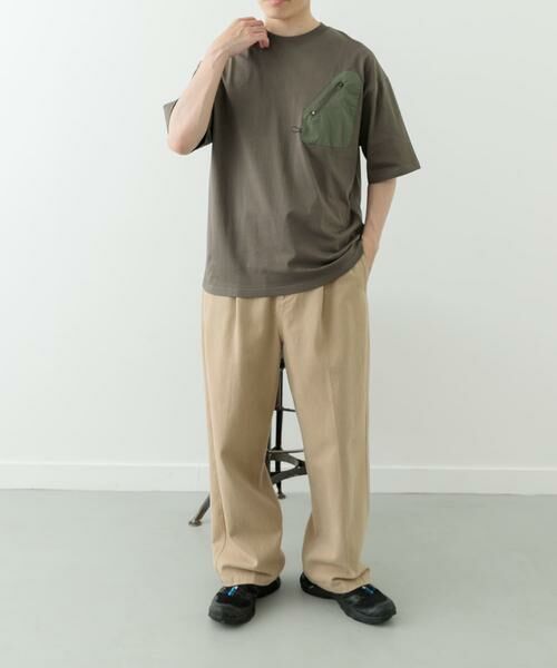 URBAN RESEARCH ITEMS / アーバンリサーチ アイテムズ Tシャツ | ジップポケットキリカエクルーネックTシャツ | 詳細6