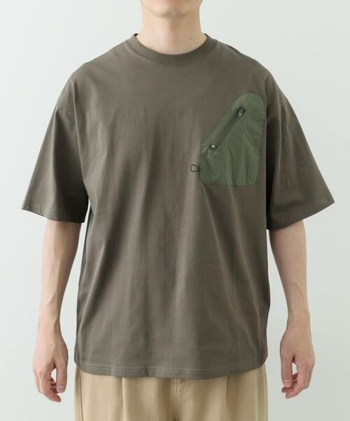 URBAN RESEARCH ITEMS / アーバンリサーチ アイテムズ Tシャツ | ジップポケットキリカエクルーネックTシャツ | 詳細8
