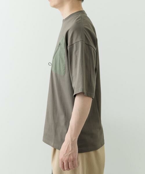 URBAN RESEARCH ITEMS / アーバンリサーチ アイテムズ Tシャツ | ジップポケットキリカエクルーネックTシャツ | 詳細9