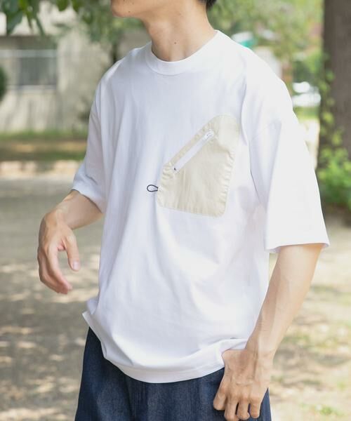 URBAN RESEARCH ITEMS / アーバンリサーチ アイテムズ Tシャツ | ジップポケットキリカエクルーネックTシャツ | 詳細14