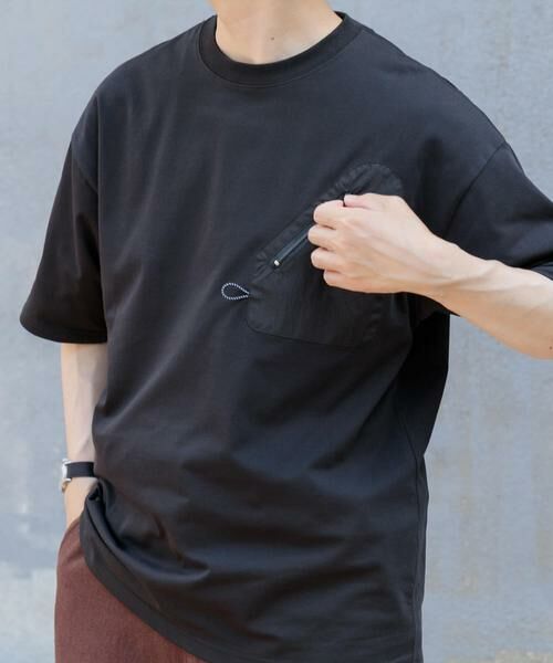 URBAN RESEARCH ITEMS / アーバンリサーチ アイテムズ Tシャツ | ジップポケットキリカエクルーネックTシャツ | 詳細19