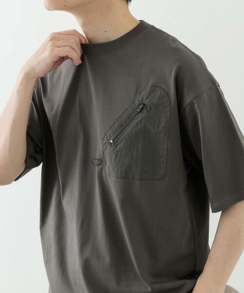 URBAN RESEARCH ITEMS / アーバンリサーチ アイテムズ Tシャツ | ジップポケットキリカエクルーネックTシャツ | 詳細30