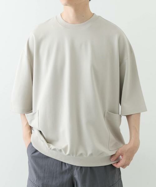URBAN RESEARCH ITEMS/アーバンリサーチ アイテムズ サイドストレージ半袖ポンチTops ベージュ M URBAN RESEARCH ITEMS/アーバンリサーチ アイテムズ サイドストレージ半袖ポンチTops ベージュ M
