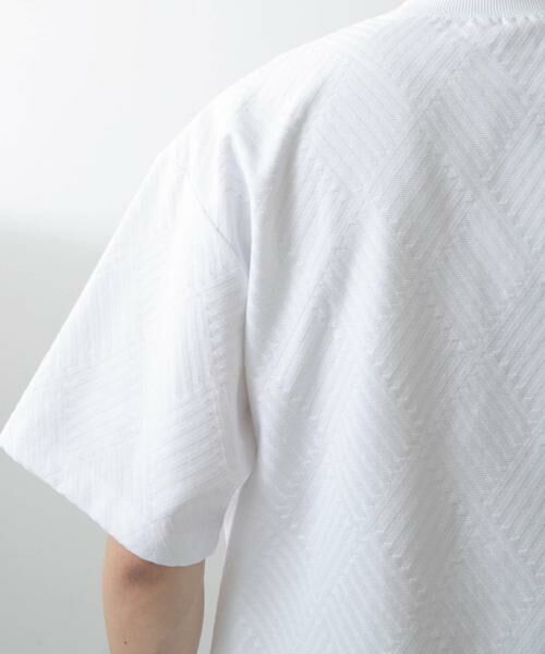 URBAN RESEARCH ITEMS / アーバンリサーチ アイテムズ Tシャツ | ワンポイント刺繍ヘリンボンジャカードTシャツ | 詳細3